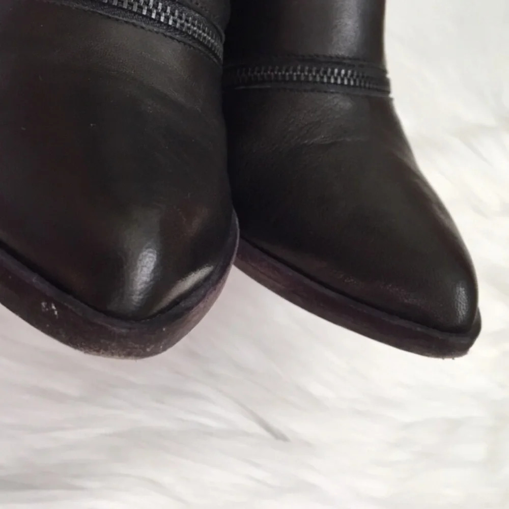 Designer LD Tuttle The Return Black Saks Fifth Avenue Leather Mule Boots size 6 - Picture 5 of 6
